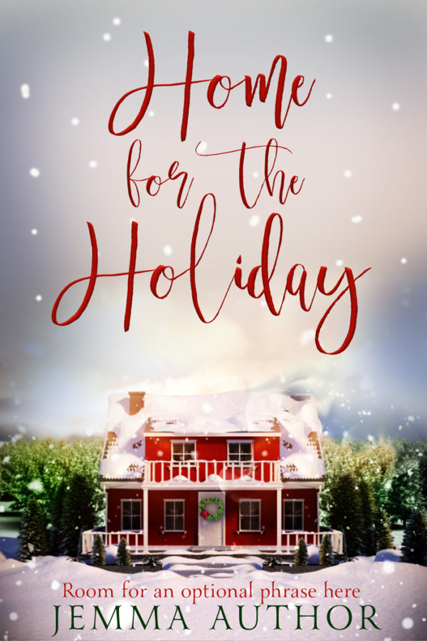 premade book cover Christmas illustrated