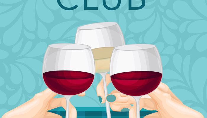 premade book covers illustrated wine club